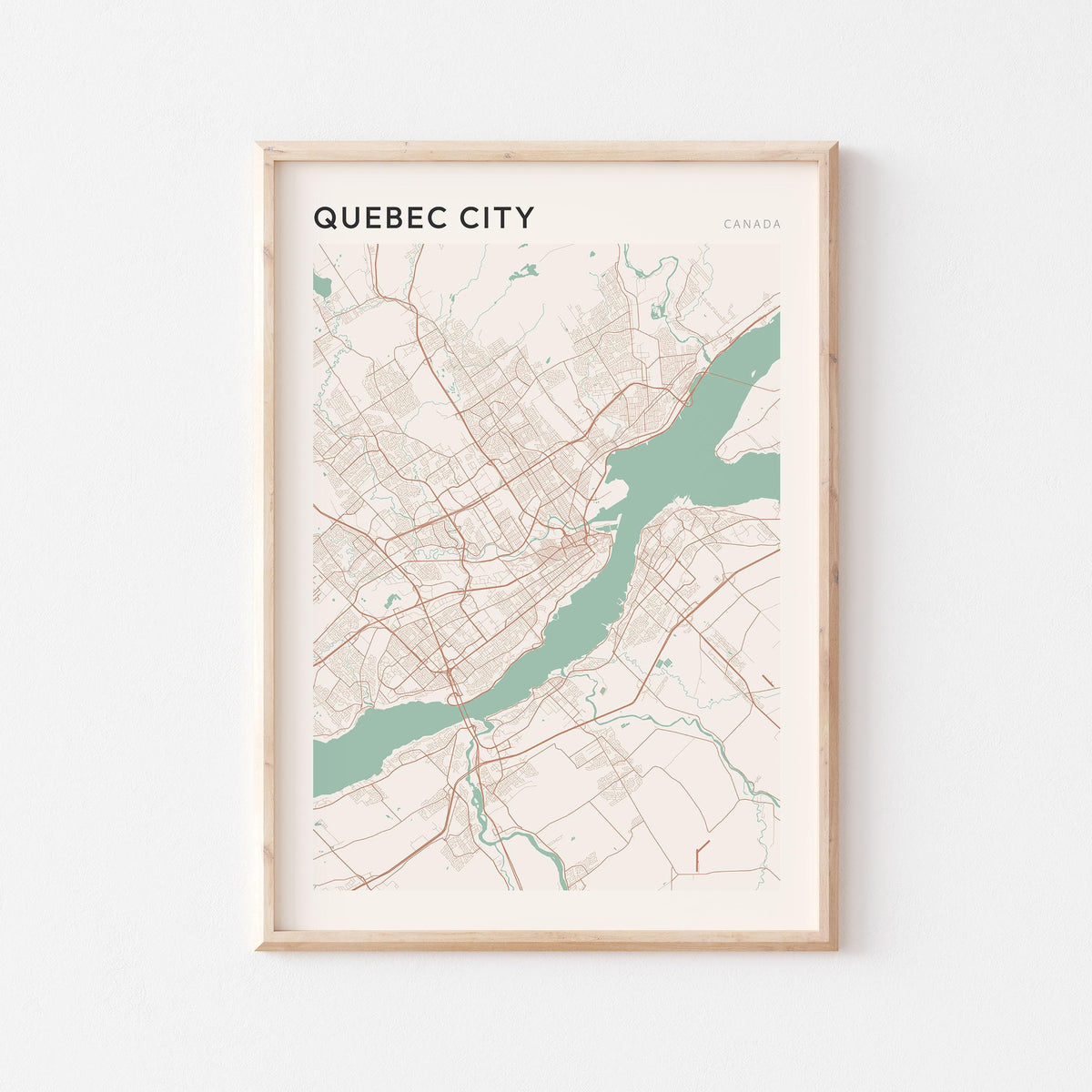 quebec city, quebec map poster - image 1