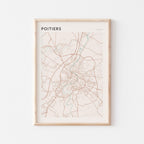 poitiers france map poster - image 1