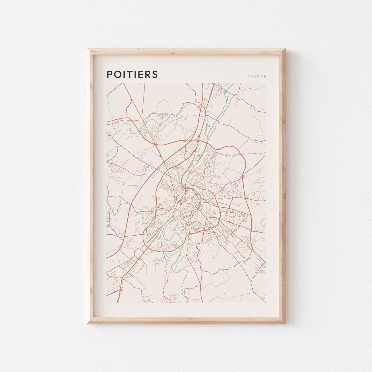 poitiers france map poster - image 1