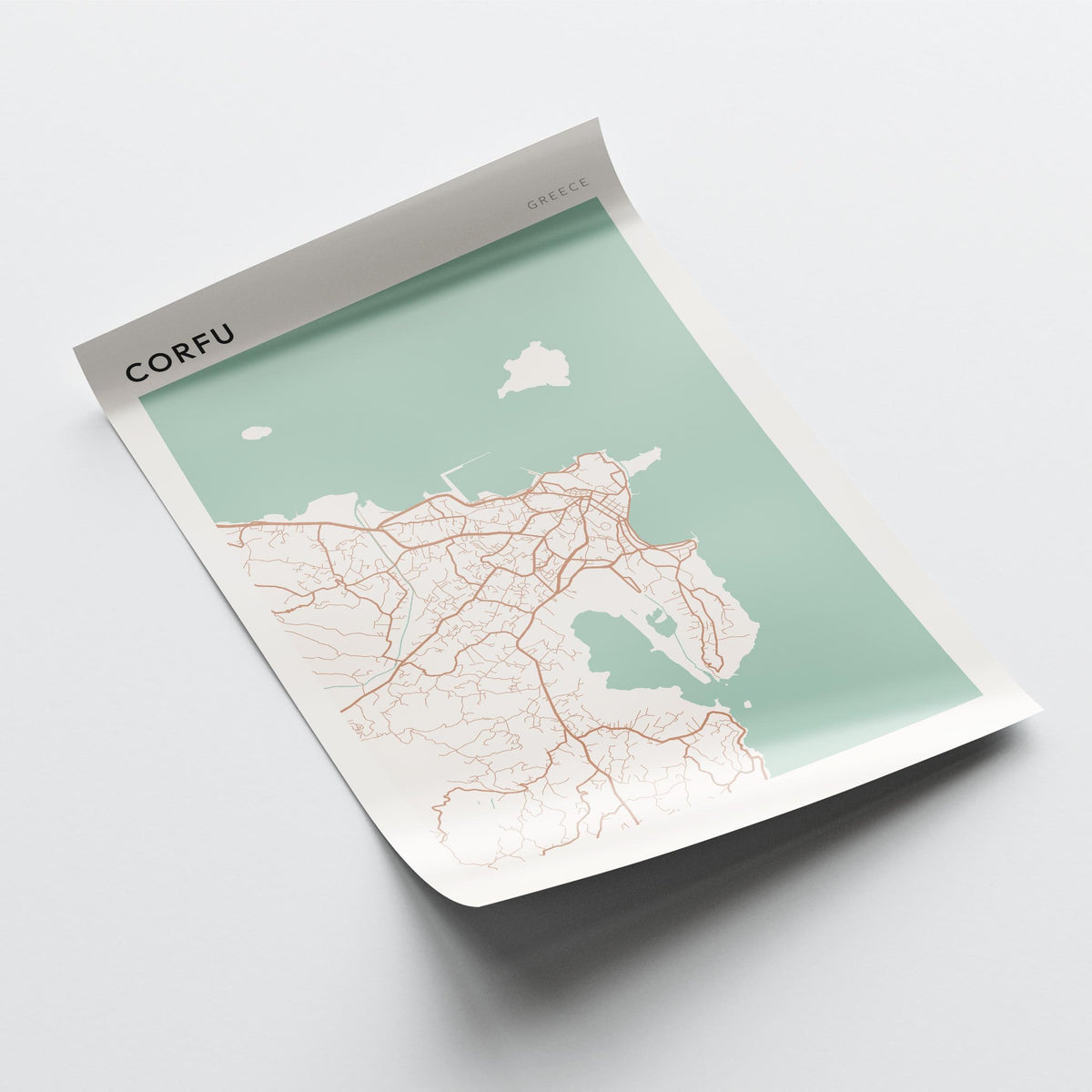corfu greece map poster - image 4