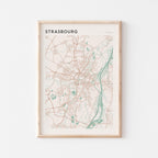 strasbourg france map poster - image 1