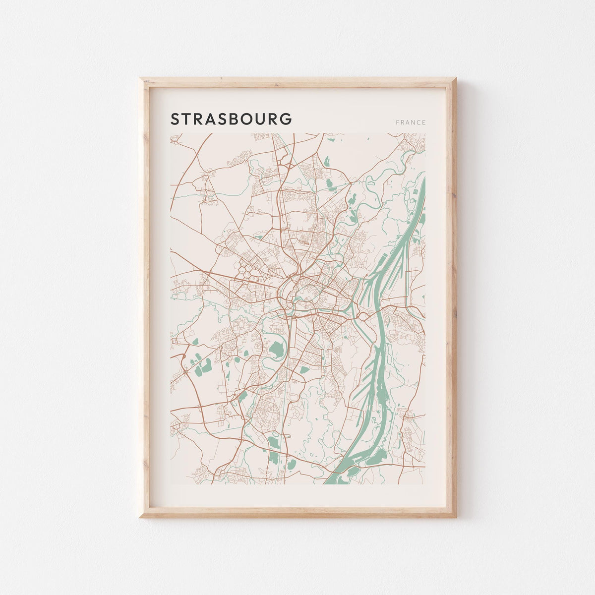 strasbourg france map poster - image 1