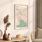 baku, azerbaijan map poster - image 2