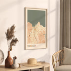 trondheim norway map poster - image 2