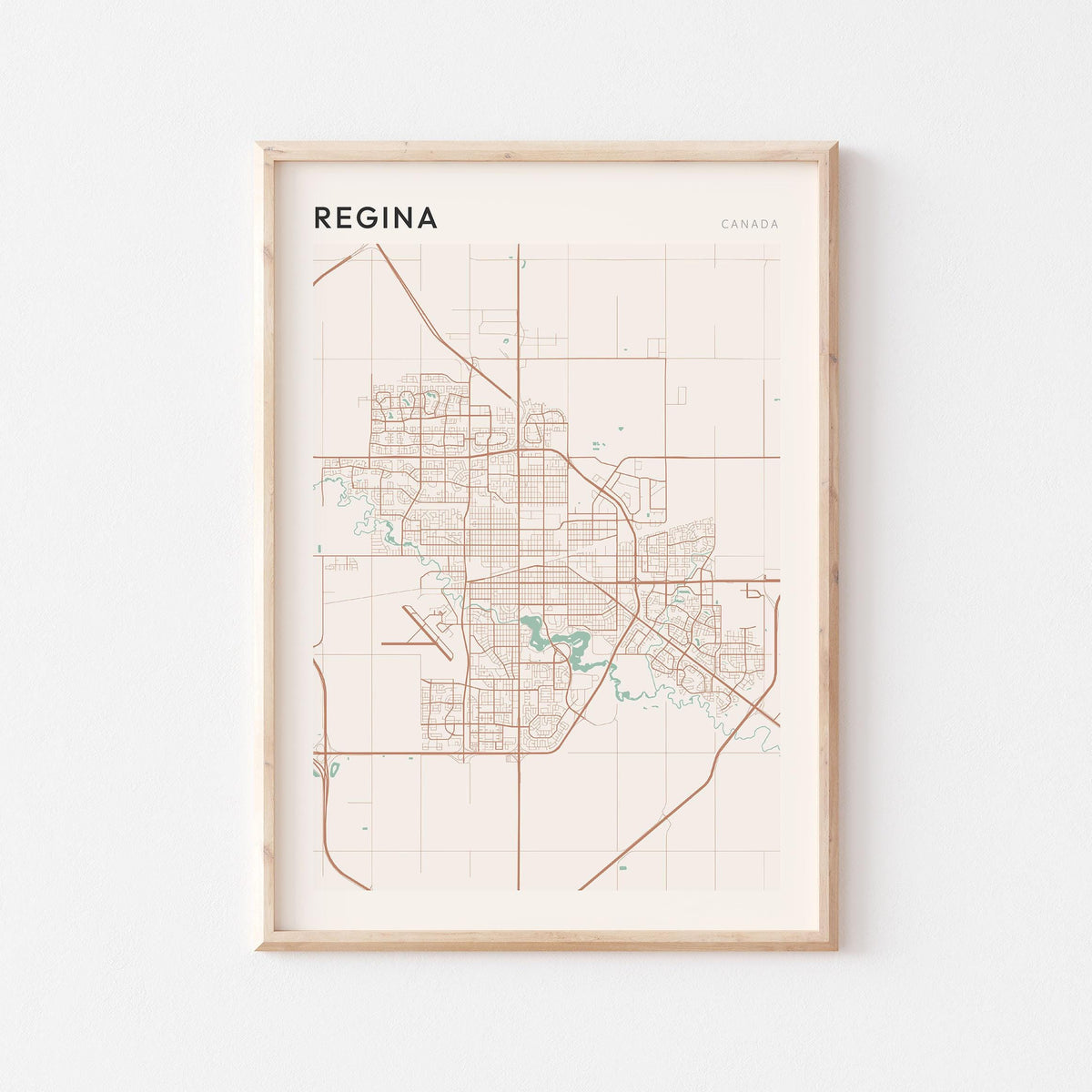regina, saskatchewan map poster - image 1