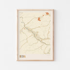 hida, japan map poster - image 1