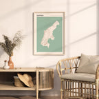 saipan, northern mariana islands map poster - image 3