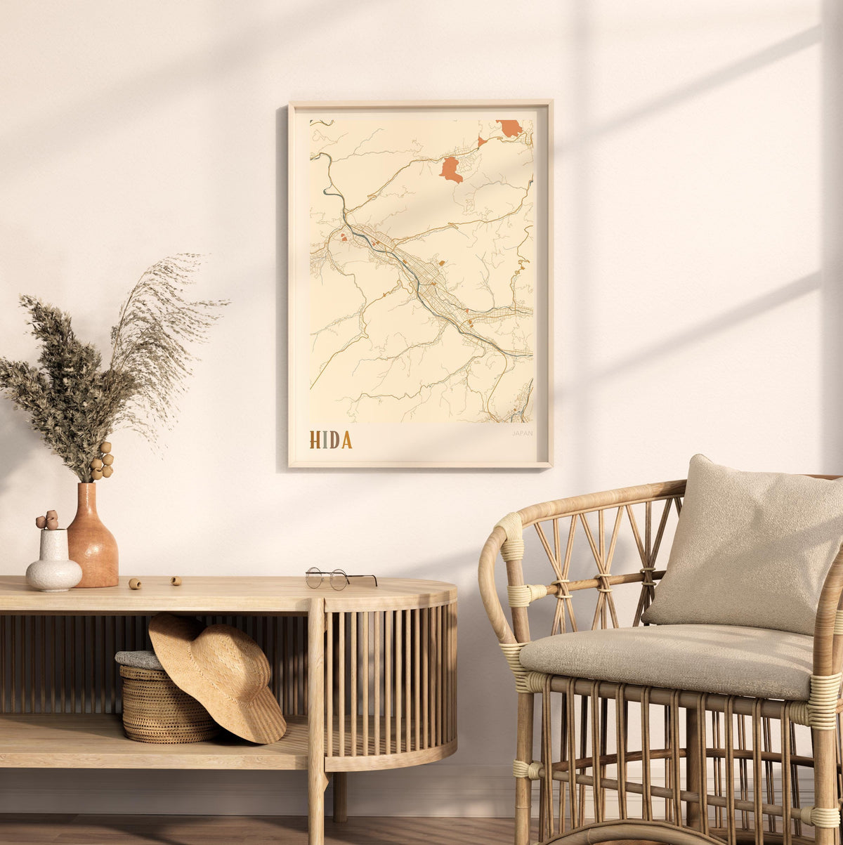 hida, japan map poster - image 3
