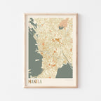 manila, philippines map poster - image 1