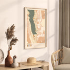 kotor montenegro map poster - image 2