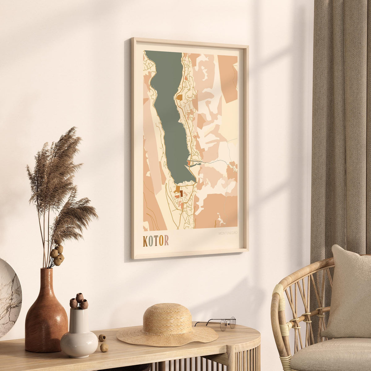kotor montenegro map poster - image 2