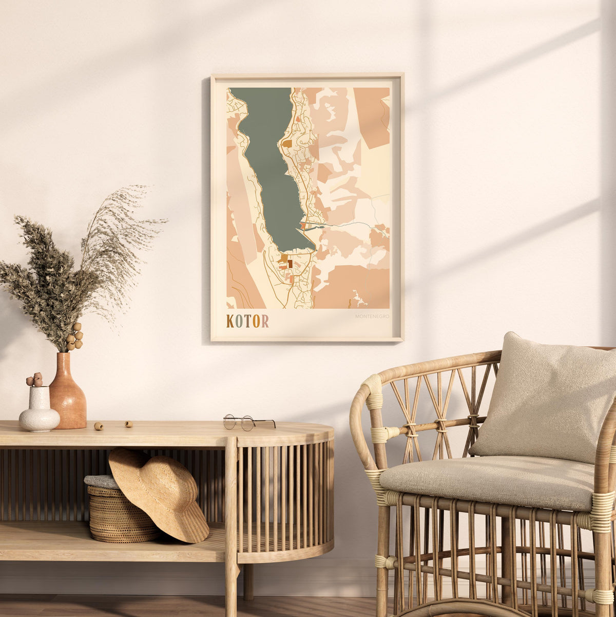 kotor montenegro map poster - image 3