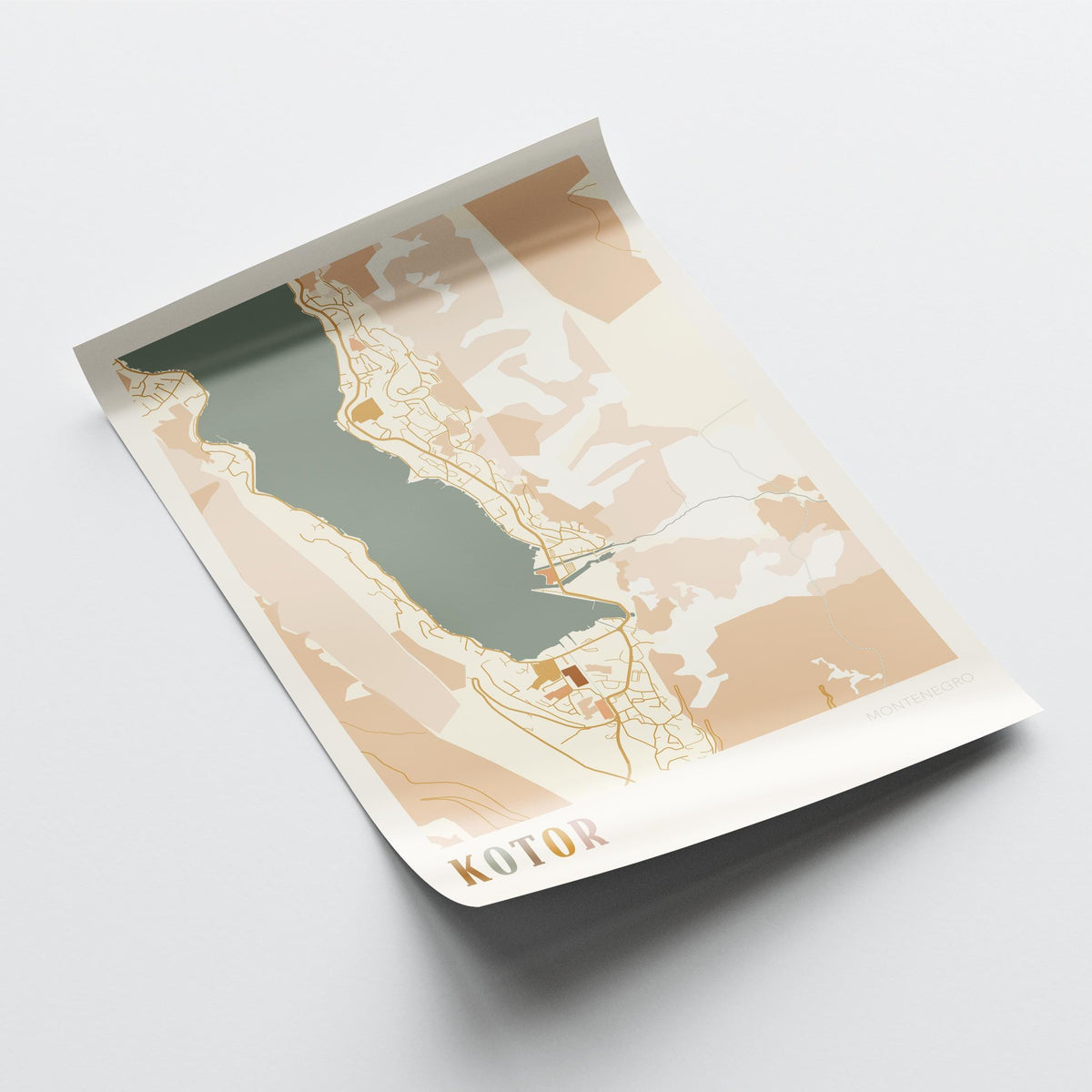 kotor montenegro map poster - image 4
