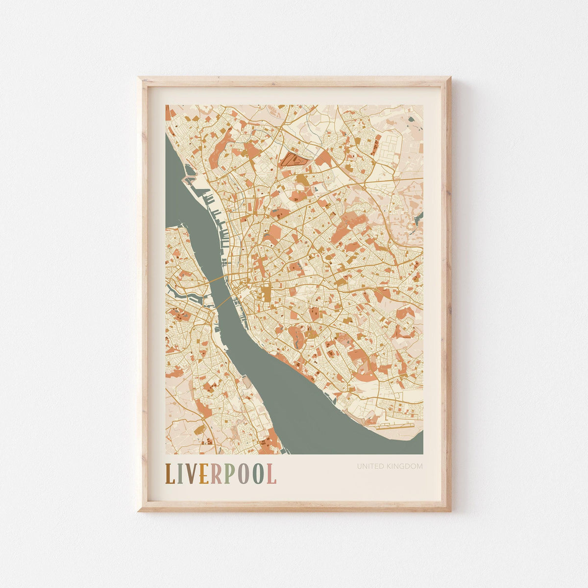 liverpool, united kingdom map poster - image 1