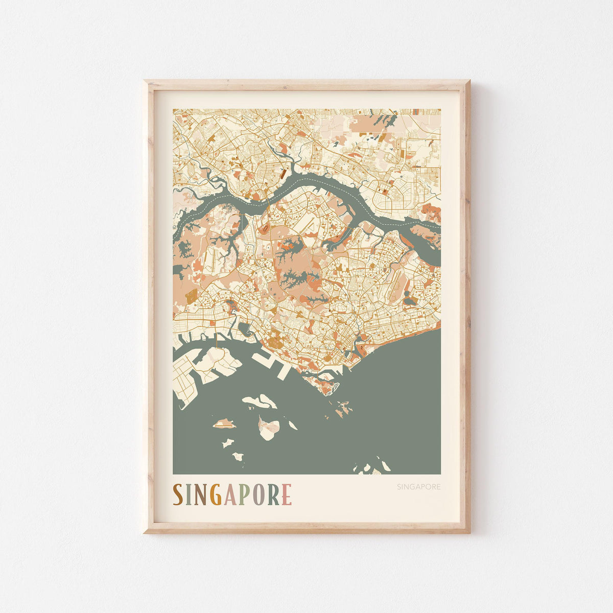 singapore, singapore map poster - image 1
