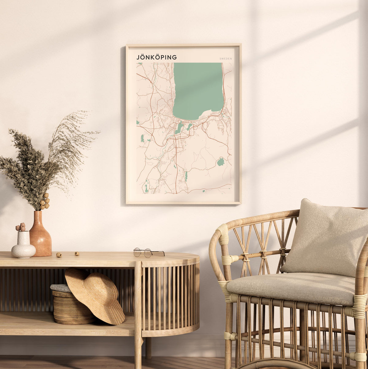 jonkoping sweden map poster - image 3