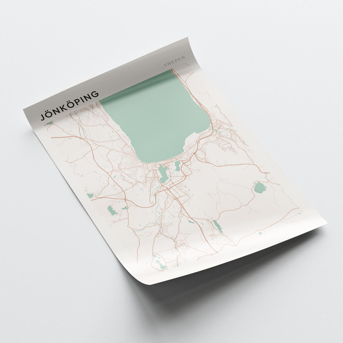 jonkoping sweden map poster - image 4