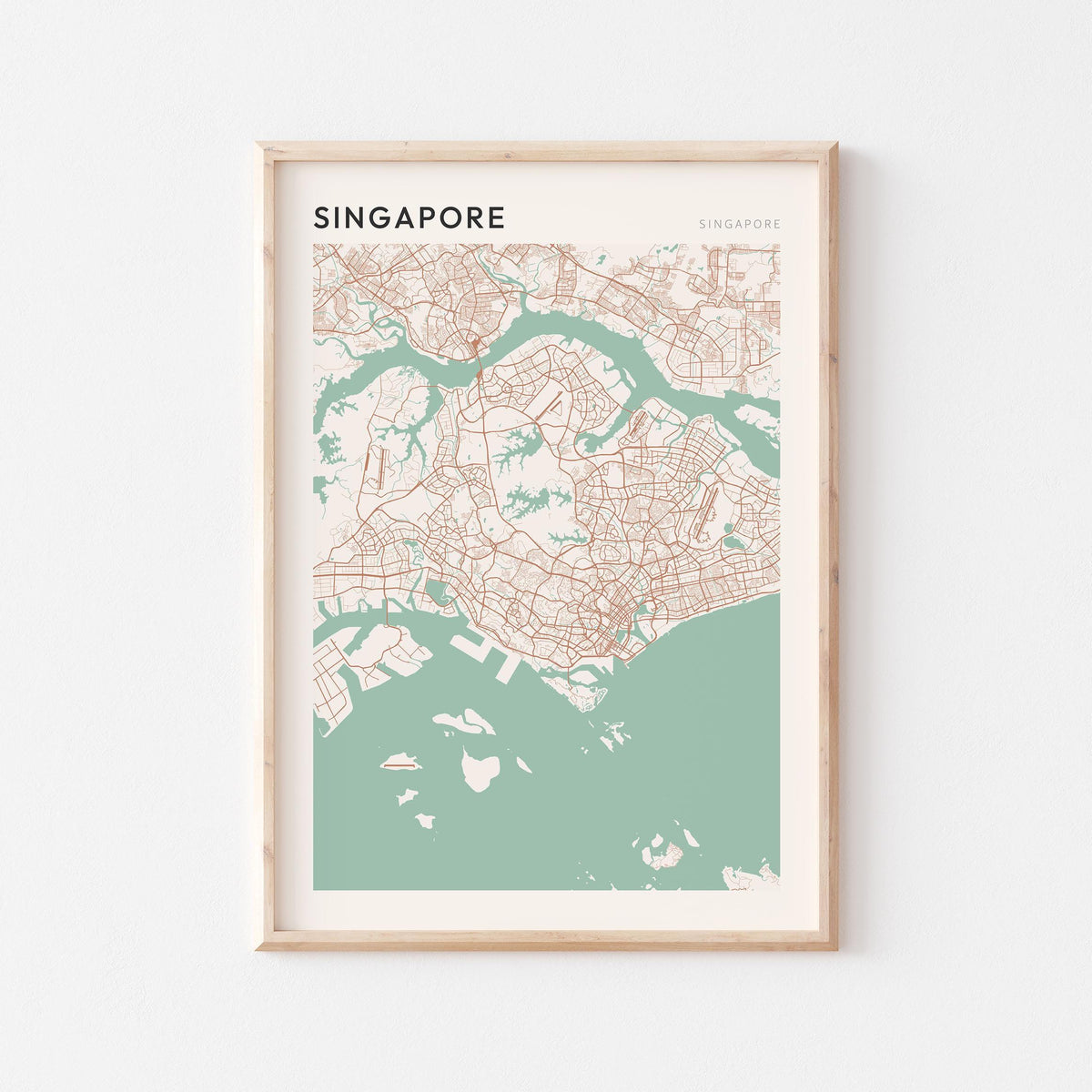 singapore, singapore map poster - image 1