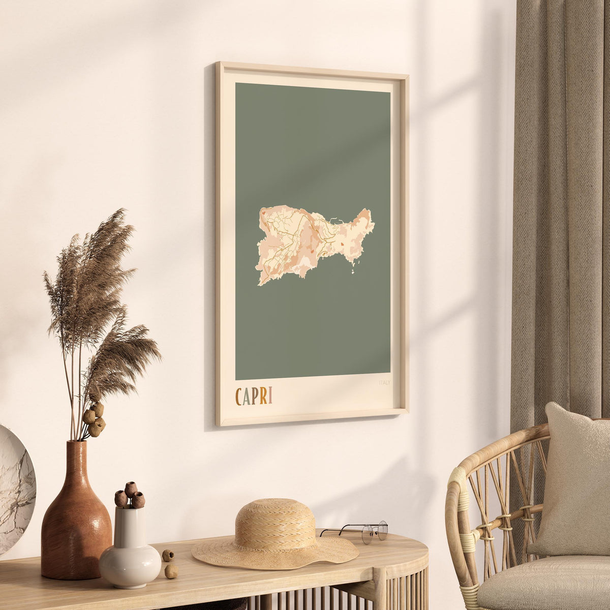capri italy map poster - image 2