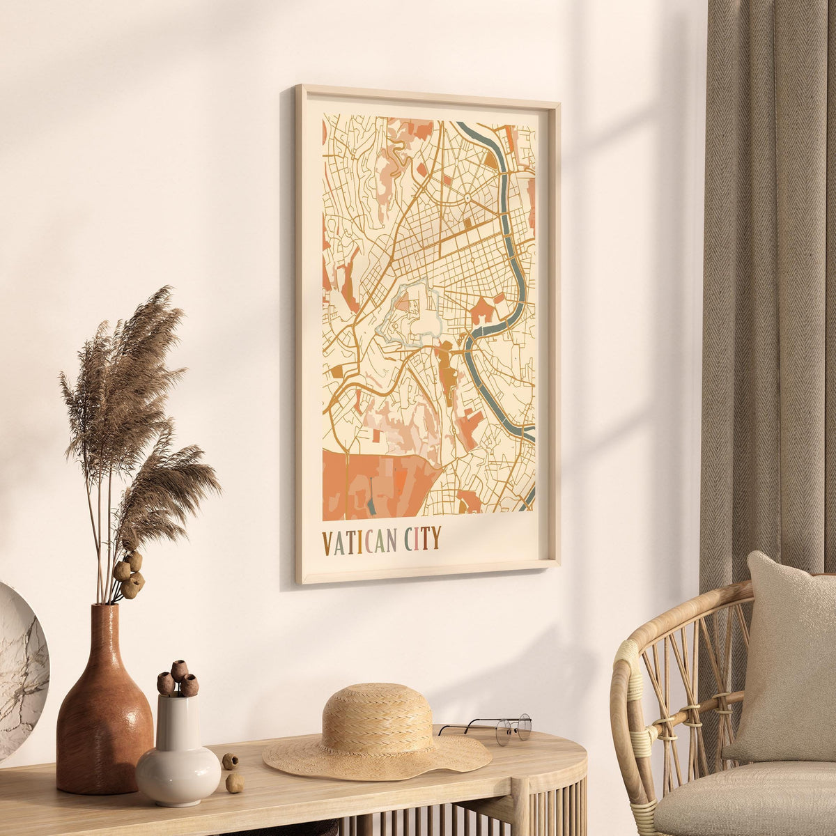 vatican city italy map poster - image 2