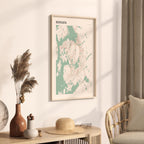 bergen norway map poster - image 2