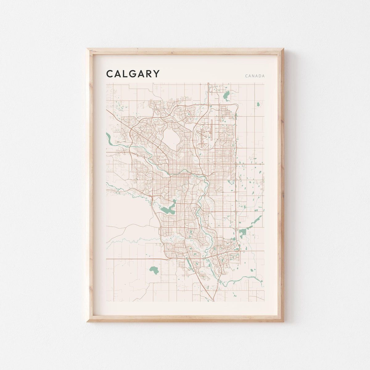 calgary, alberta map poster - image 1