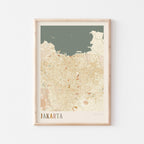 jakarta, indonesia map poster - image 1