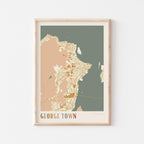 george town, malaysia map poster - image 1