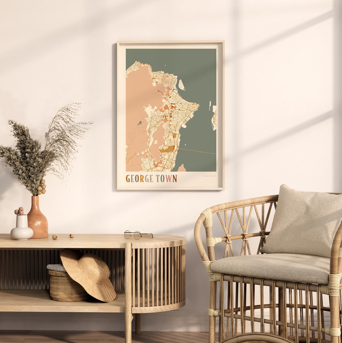george town, malaysia map poster - image 3