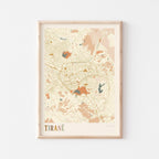 tirana albania map poster - image 1