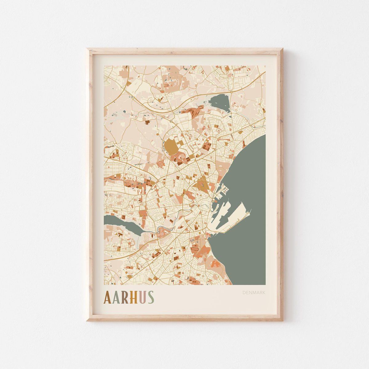 aarhus denmark map poster - image 1