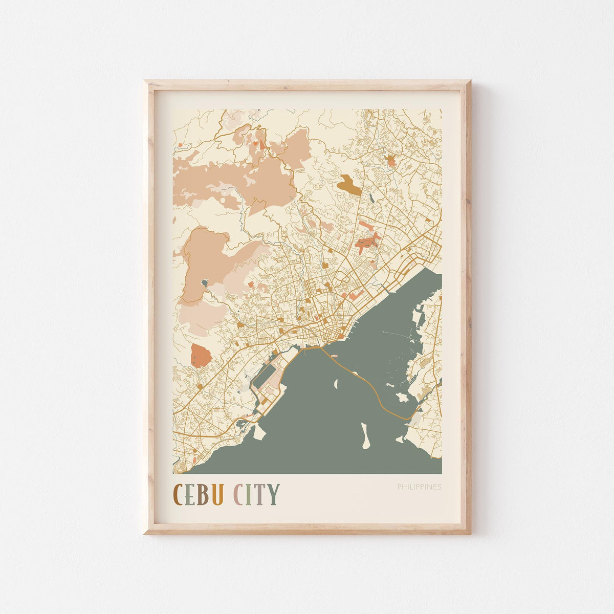 cebu, philippines map poster - image 1