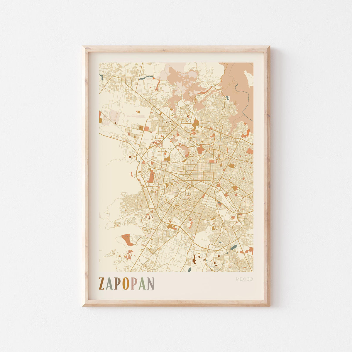 zapopan, mexico map poster - image 1