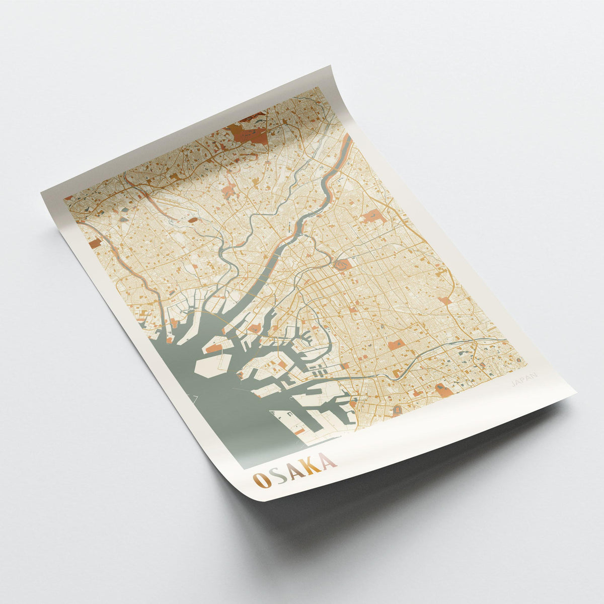 osaka, japan map poster - image 4