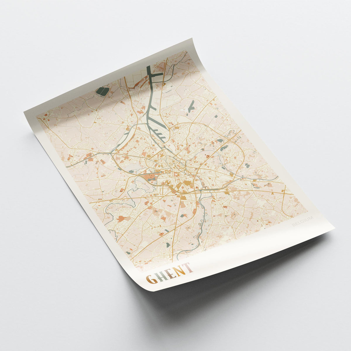 ghent belgium map poster - image 4