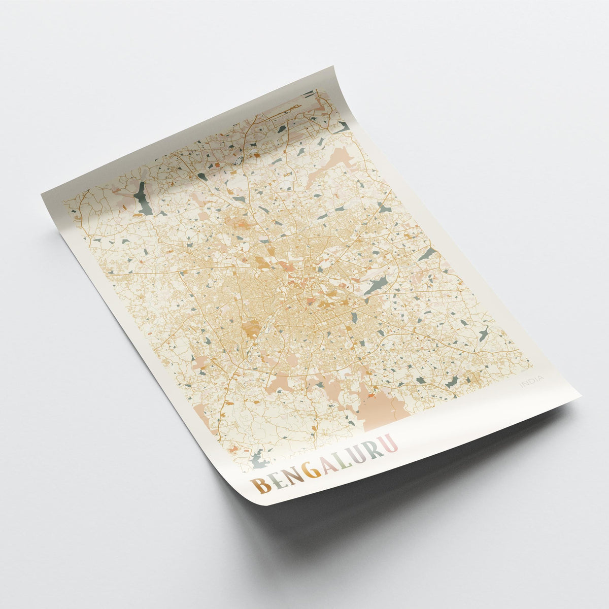 bengaluru, india map poster - image 4