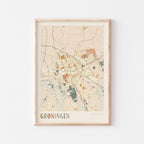groningen netherlands map poster - image 1