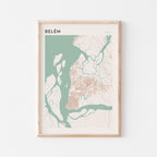 belem, brazil map poster - image 1