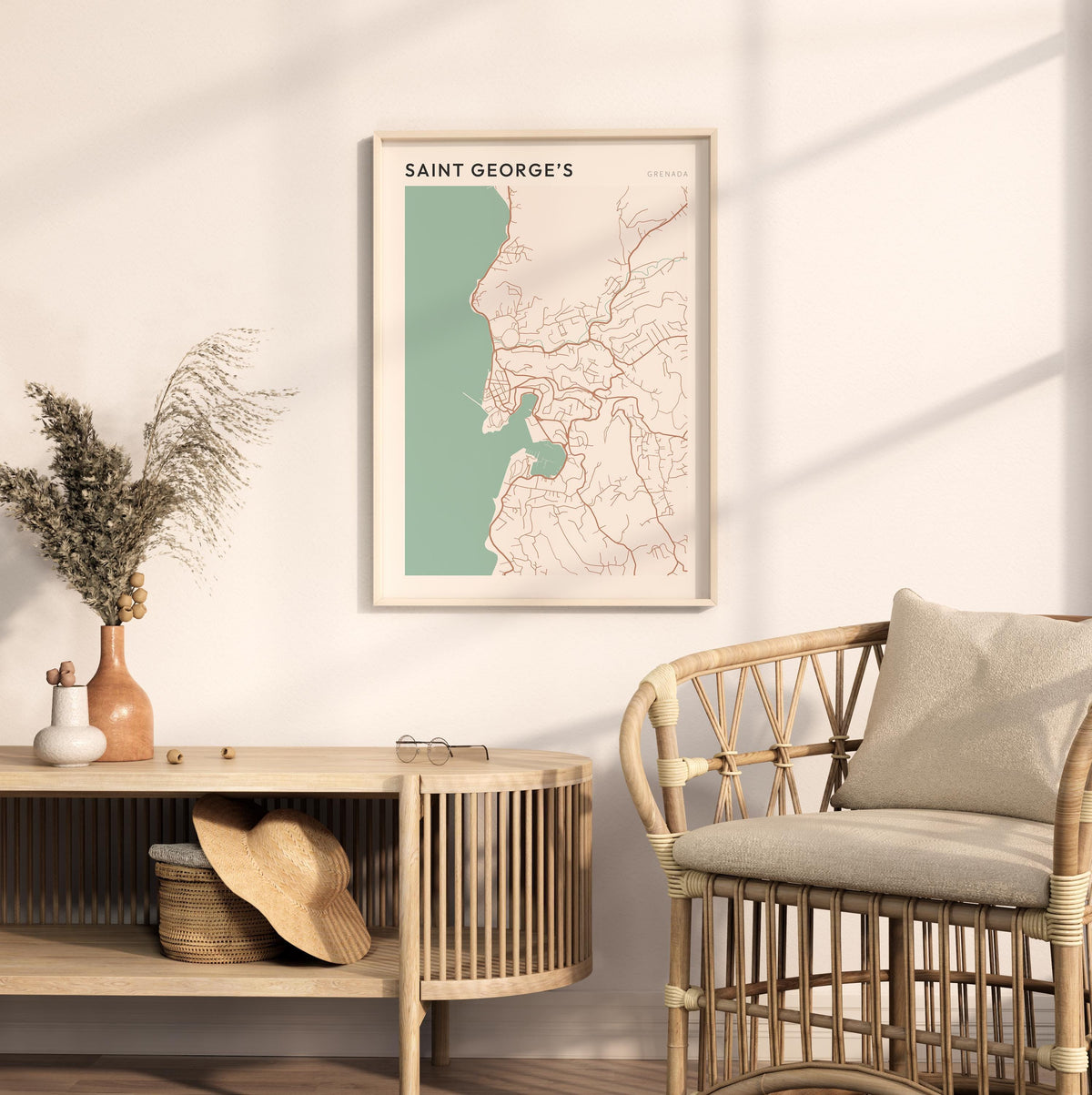 saint georges, grenada map poster - image 3