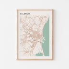 valencia spain map poster - image 1