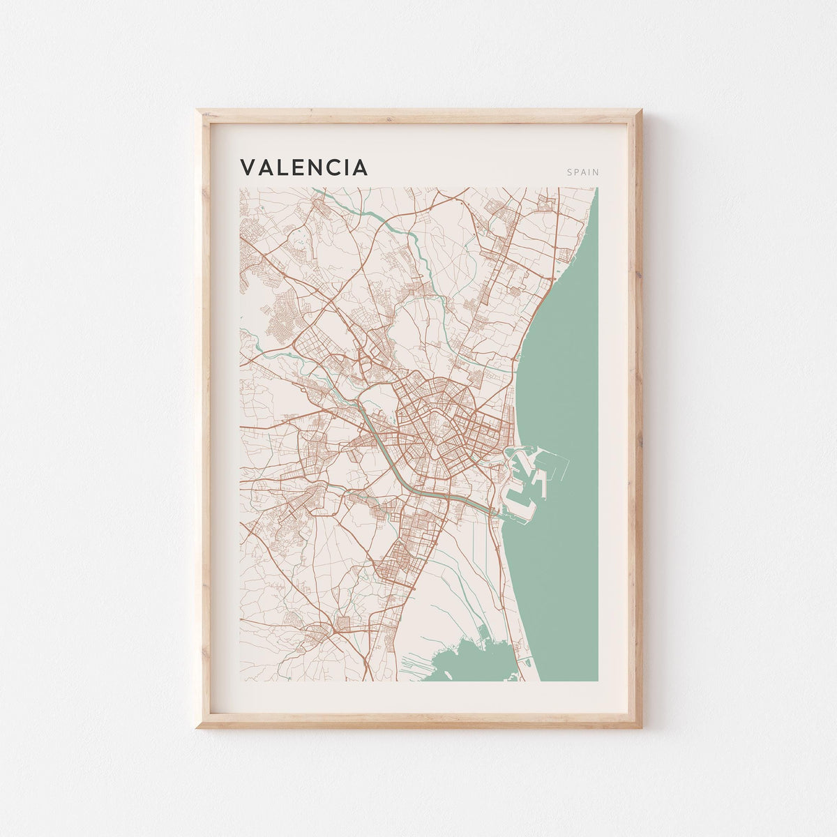 valencia spain map poster - image 1