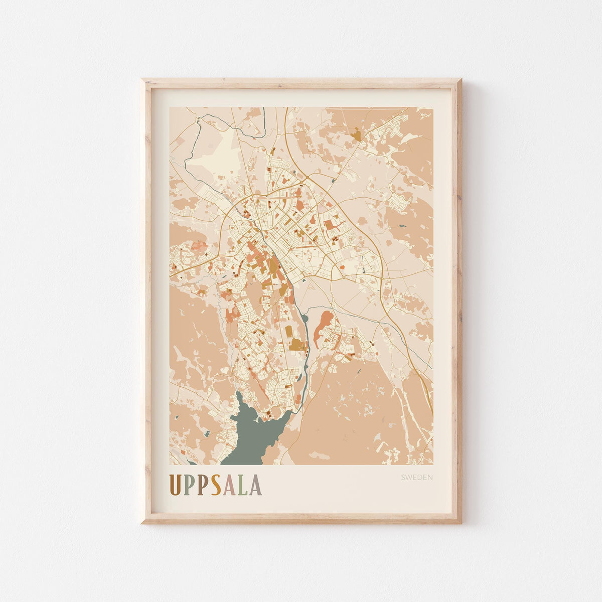 uppsala sweden map poster - image 1