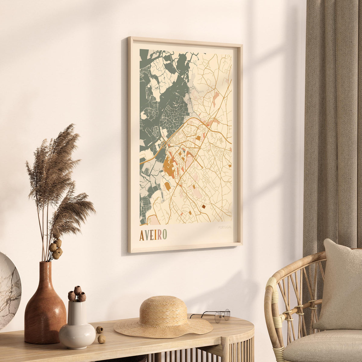 aveiro portugal map poster - image 2