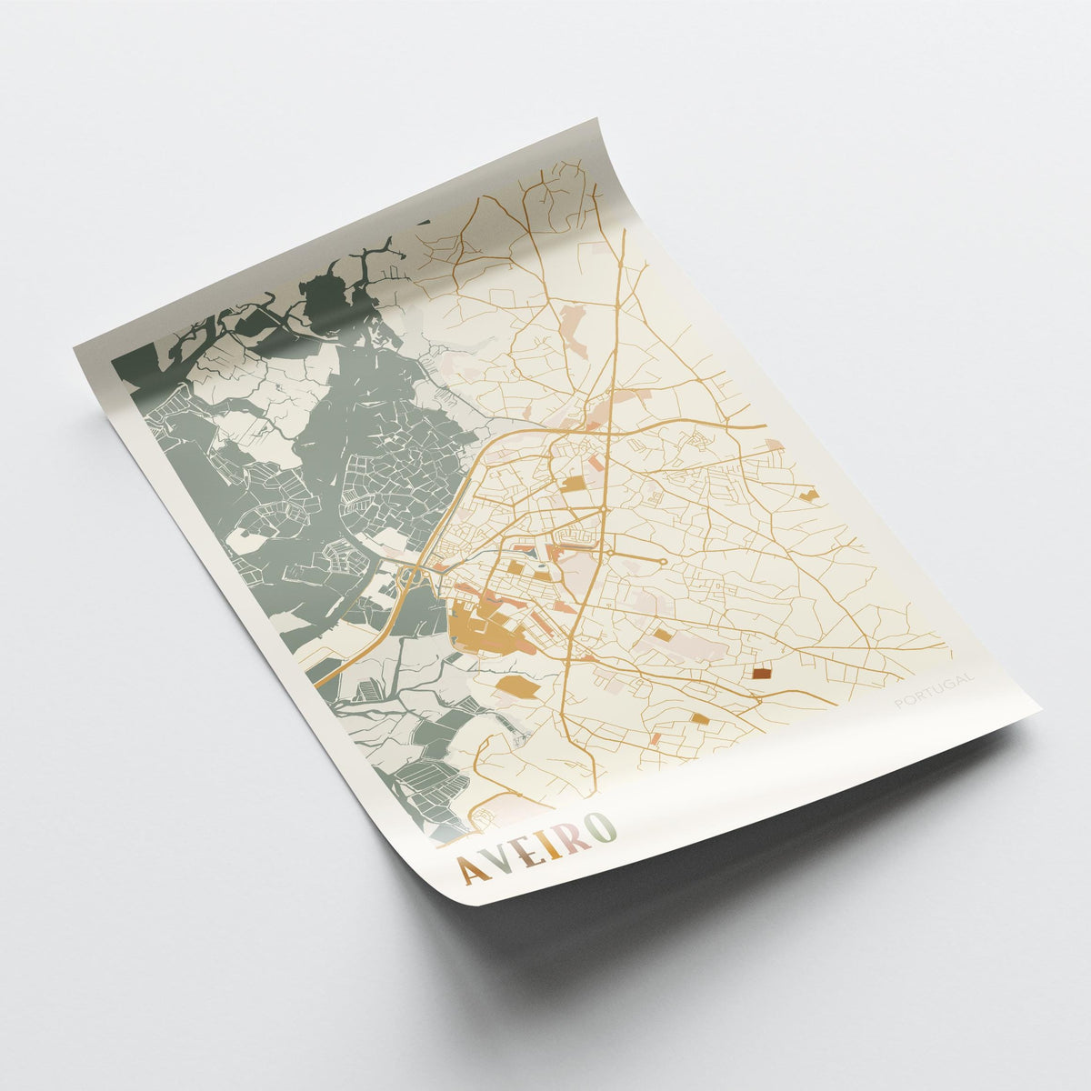 aveiro portugal map poster - image 4