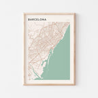 barcelona spain map poster - image 1