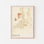 valencia, venezuela map poster - image 1