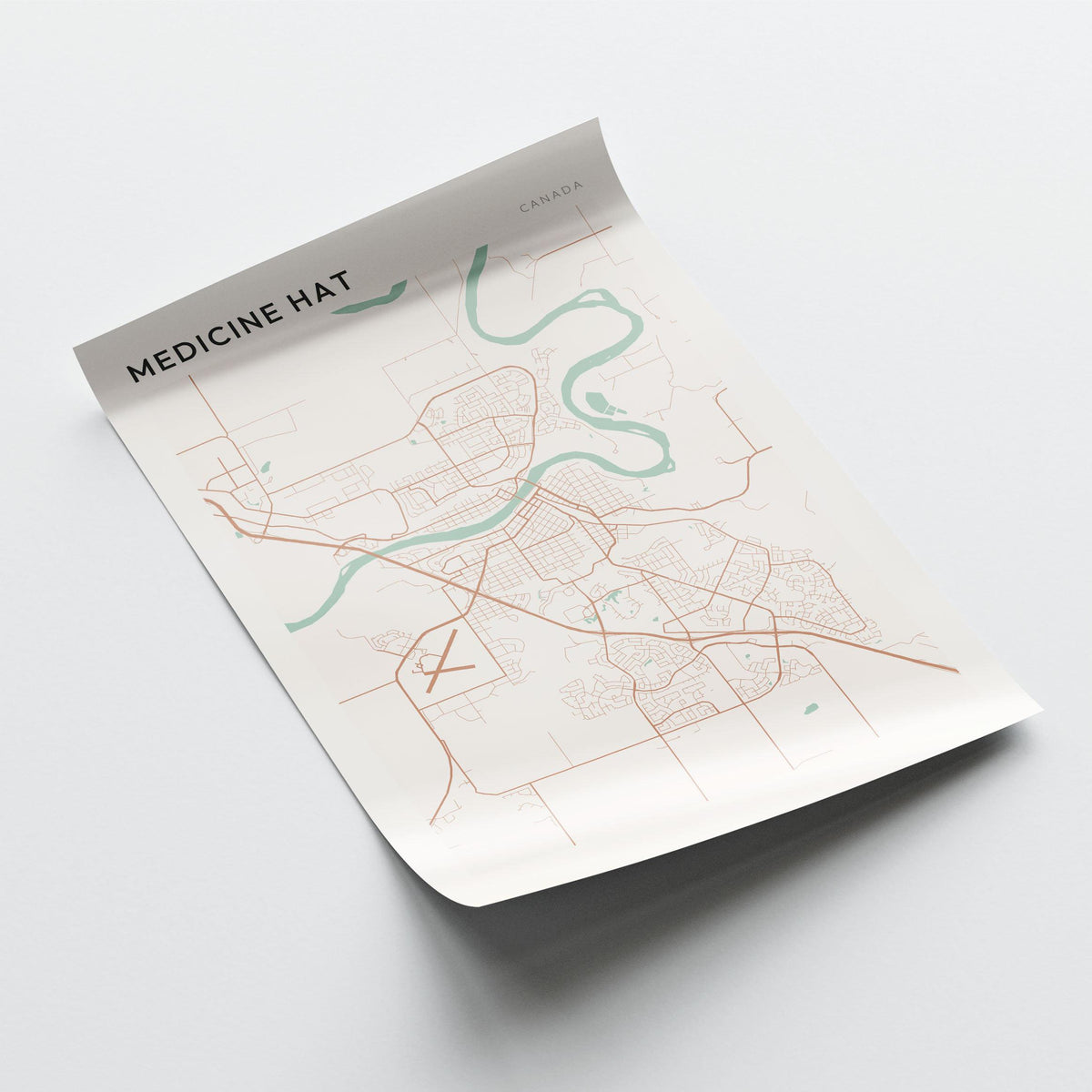 medicine hat, alberta map poster - image 3