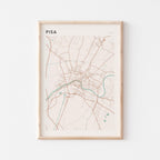 pisa italy map poster - image 1