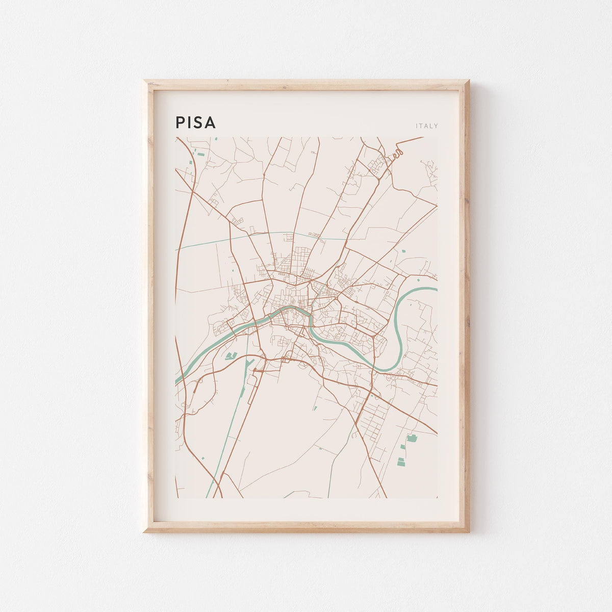 pisa italy map poster - image 1