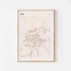 fes, morocco map poster - image 1